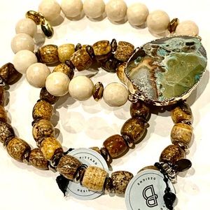 2 Jasper Beaded Bracelets